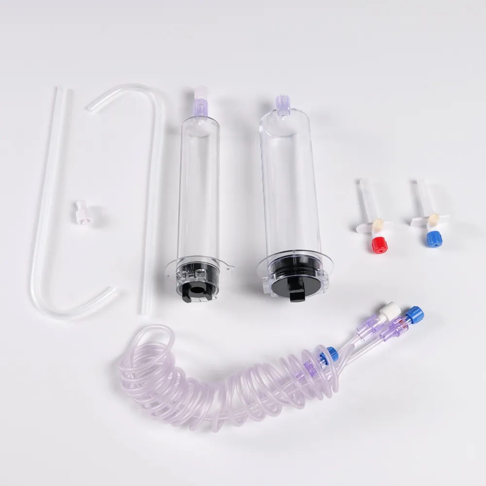 Одноразовый шприц для автоматического инъектора высокого давления, двухкамерный (для МРТ) (3)